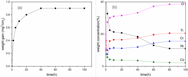 600°循環氧化100h結果 600°循環氧化100h結果